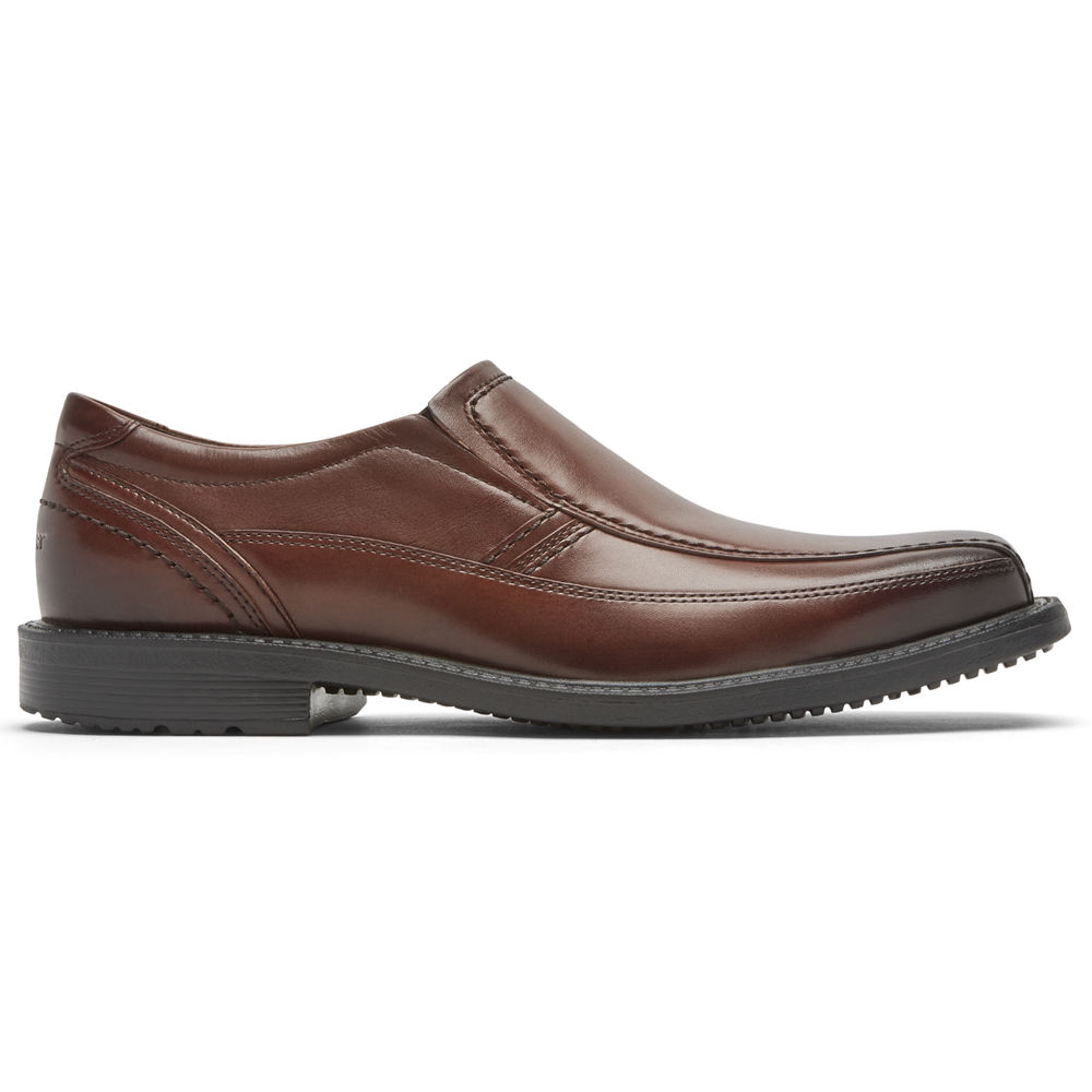 Rockport Singapore Mens Slip-On - Style Leader 2 Bike Toe Brown - GF1390768